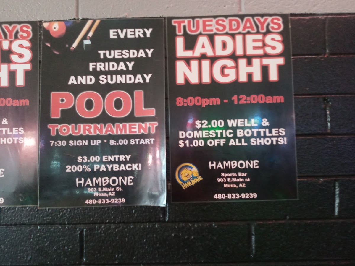 Hambone Sports Bar Menu - Image 2